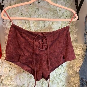 Honey Punch suade booty shorts
